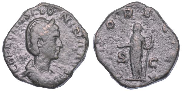 SHIPPING ONLY IN ITALY. SALONINA (moglie di Gallieno), + 268. Sesterzio.