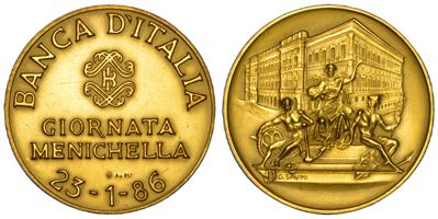 Medaglia in oro della Repubblica Italiana, 23 gennaio 1986