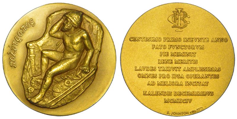 VARIE - REPUBBLICA ITALIANA. Medaglia in oro 1944.  - Asta Numismatica - Cambi Casa d'Aste