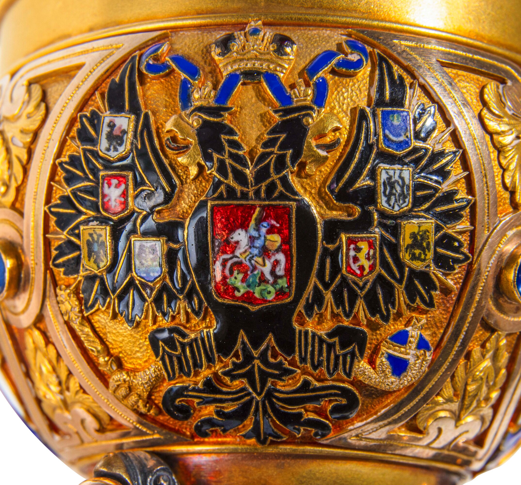 Importate coppa in oro. San Pietroburgo, fine del XIX secolo, marchio dell'orafo e del saggiatore...