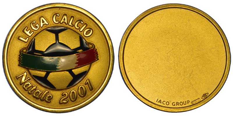 VARIE - REPUBBLICA ITALIANA. LEGA CALCIO. Medaglia in oro 2001.  - Auction Numismatics - Cambi Casa d'Aste