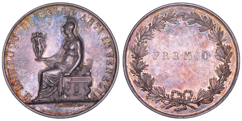 VENEZIA - ISTITUTO DI BELLE ARTI. Medaglia in argento.  - Asta Numismatica - Cambi Casa d'Aste