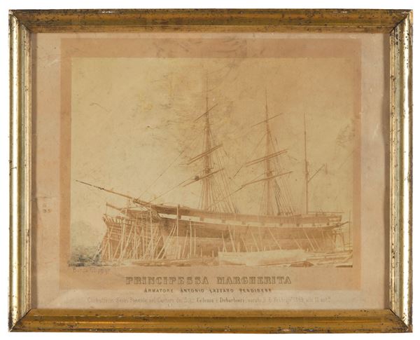 Foto d’epoca del Clipper Regina Margherita 1869