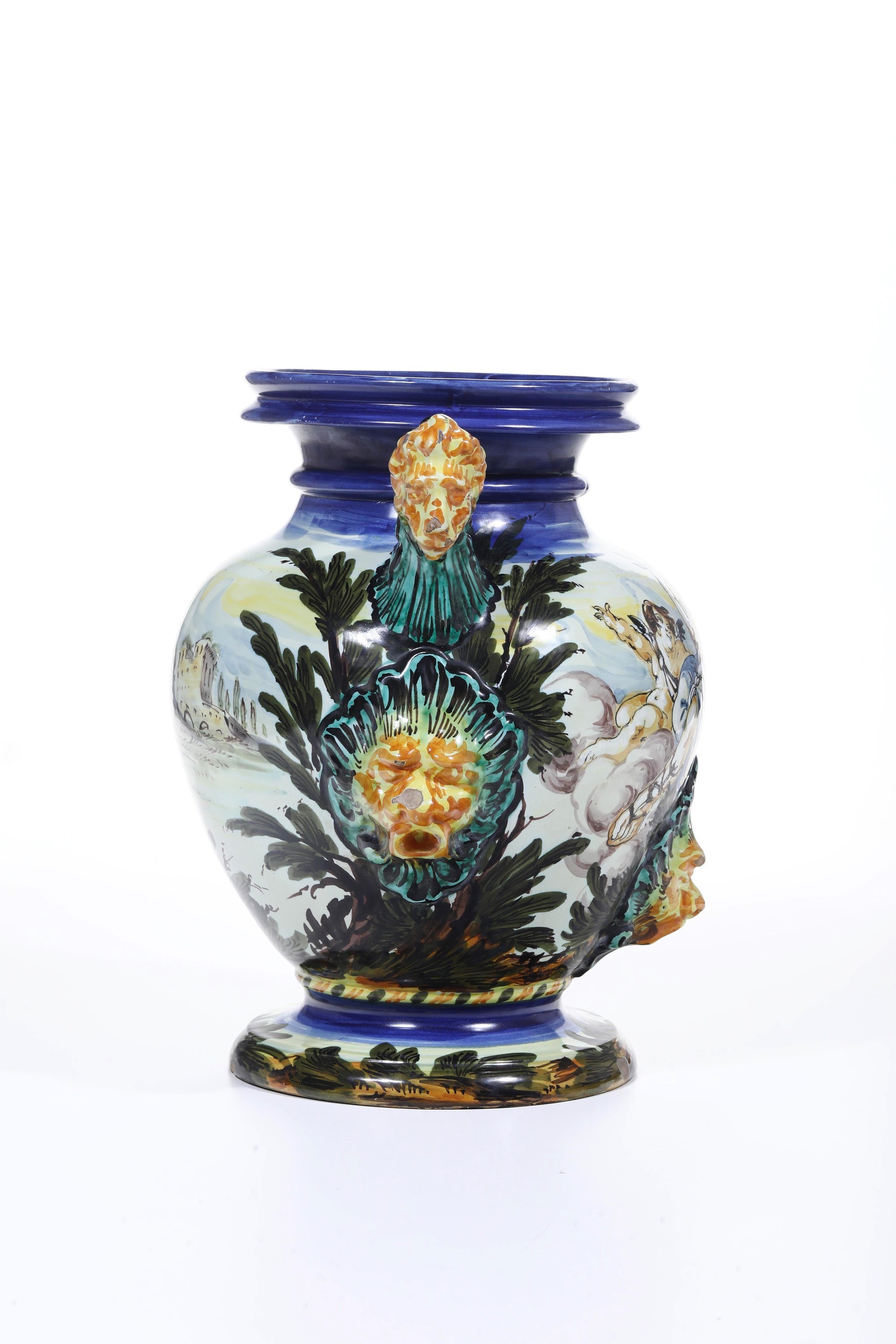 Vaso biansato. Liguria, Albissola o Varazze, Dario Ravano (1876-1961), prima metà del XX secolo.