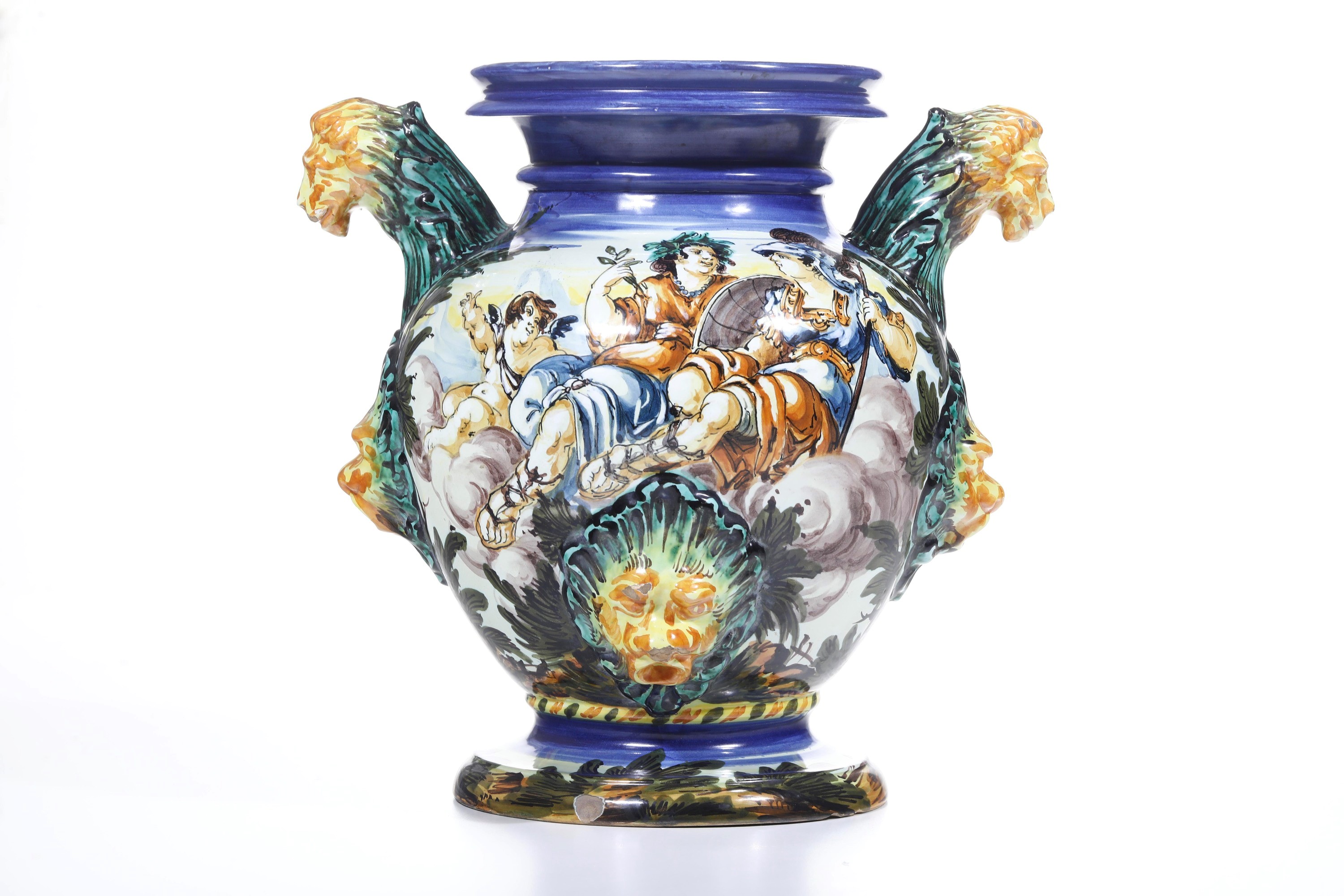 Vaso biansato. Liguria, Albissola o Varazze, Dario Ravano (1876-1961), prima metà del XX secolo.