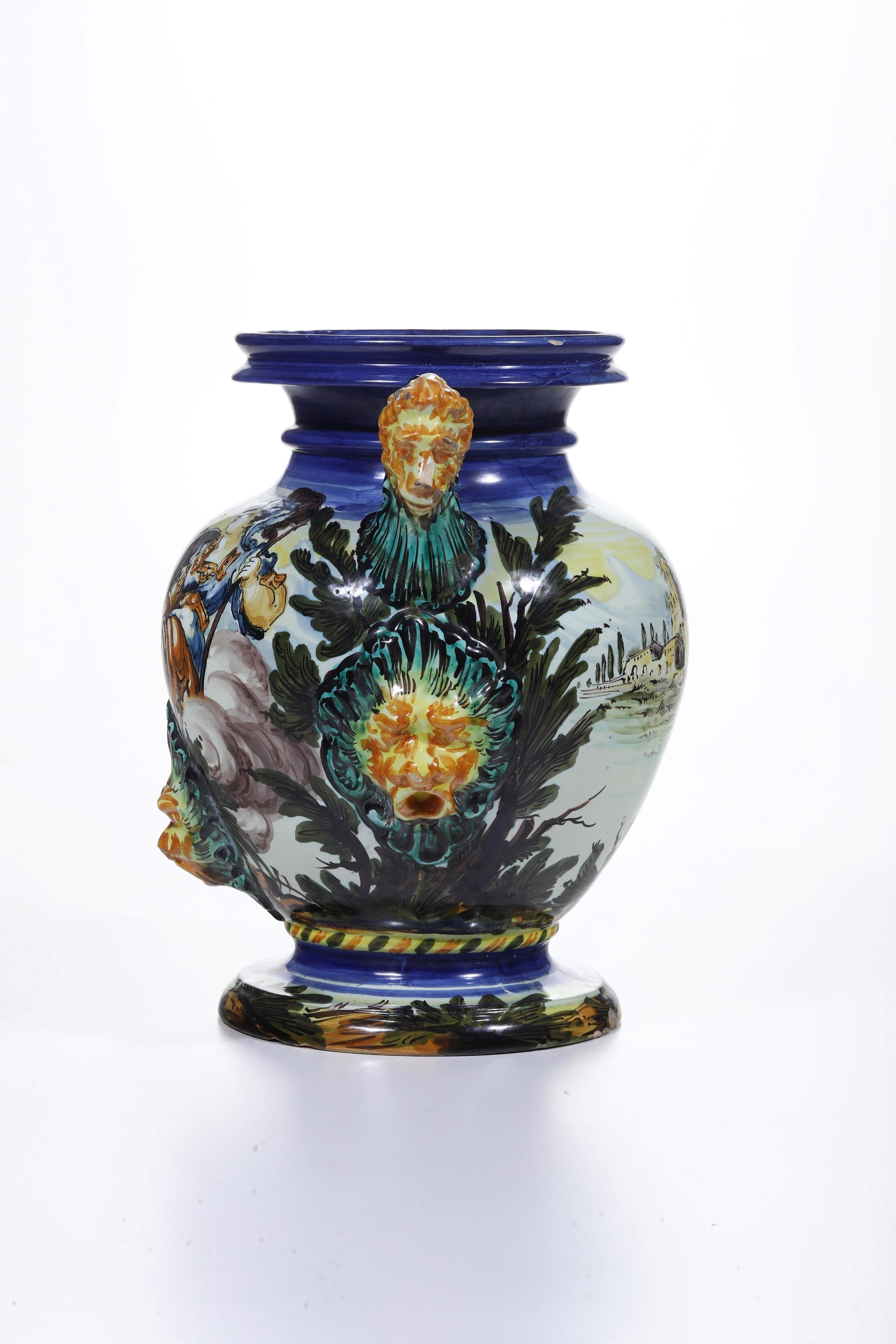 Vaso biansato. Liguria, Albissola o Varazze, Dario Ravano (1876-1961), prima metà del XX secolo.