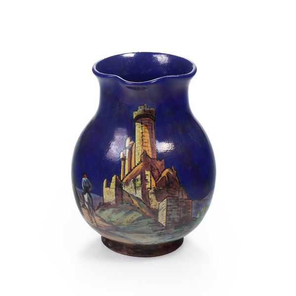 Brocca in ceramica dipinta. Daniel zuloaga Boneta (1852-1921)