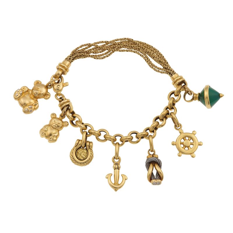 Hardstone and gold bracelet  - Auction Fine Jewellery - Cambi Casa d'Aste