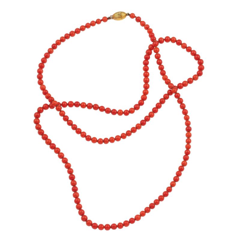 Coral and gold necklace  - Auction Fine Jewellery - Cambi Casa d'Aste