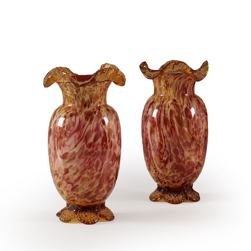 Coppia i vasi in vetro  - Asta Antiquariato - Cambi Casa d'Aste