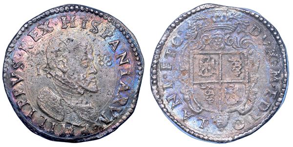 MILANO. FILIPPO II D'ASBURGO, 1556-1598. Scudo d’argento 1588.