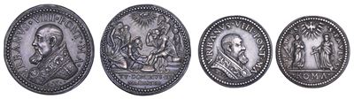 URBANO VIII (Maffeo Barberini), Lotto di due medaglie in argento, 1623-1644