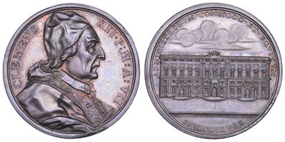 Clemente XII (Lorenzo Corsini), Medaglia annuale in argento 1737, Palazzo della Consulta, Roma