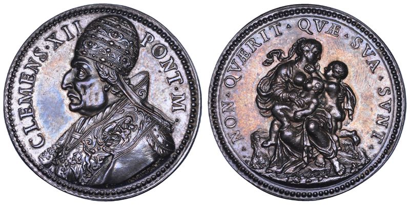 STATO PONTIFICIO. CLEMENTE XII (Lorenzo Corsini), 1730-1740. Medaglia in argento s.d.  - Auction Numismatics - Cambi Casa d'Aste