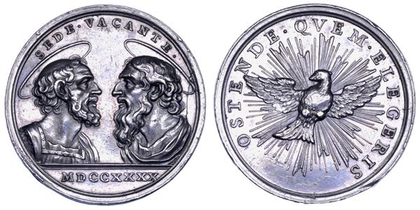 STATO PONTIFICIO. SEDE VACANTE 1740. Medaglia in argento.