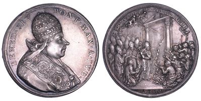 Benedetto XIV, Medaglia annuale in argento 1750, Anno Santo