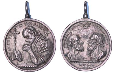 PIO VII, Medaglia devozionale in argento, 1800-1823
