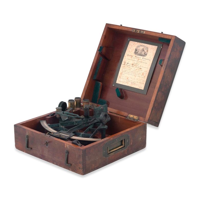 Sestante in cassetta, Hughes London  - Auction Scientific Instruments and Maritime Art - Cambi Casa d'Aste