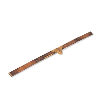 Compasso di proporzione in legno e ottone, cm 61 (aperto)