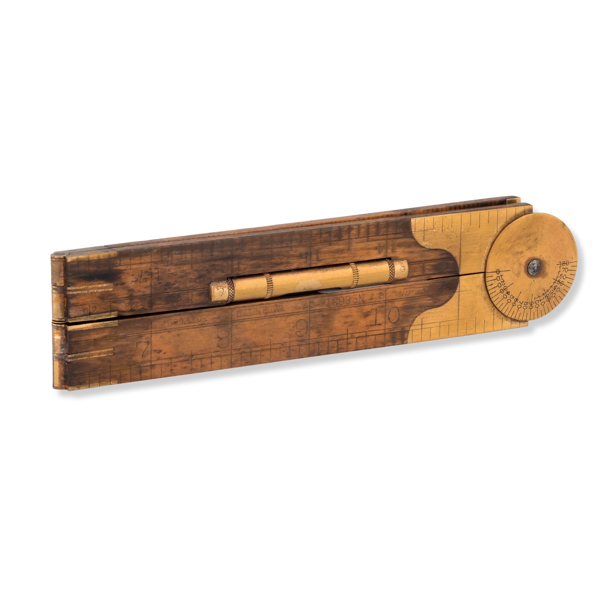 Compasso di proporzione in legno e ottone, cm 61 (aperto)
