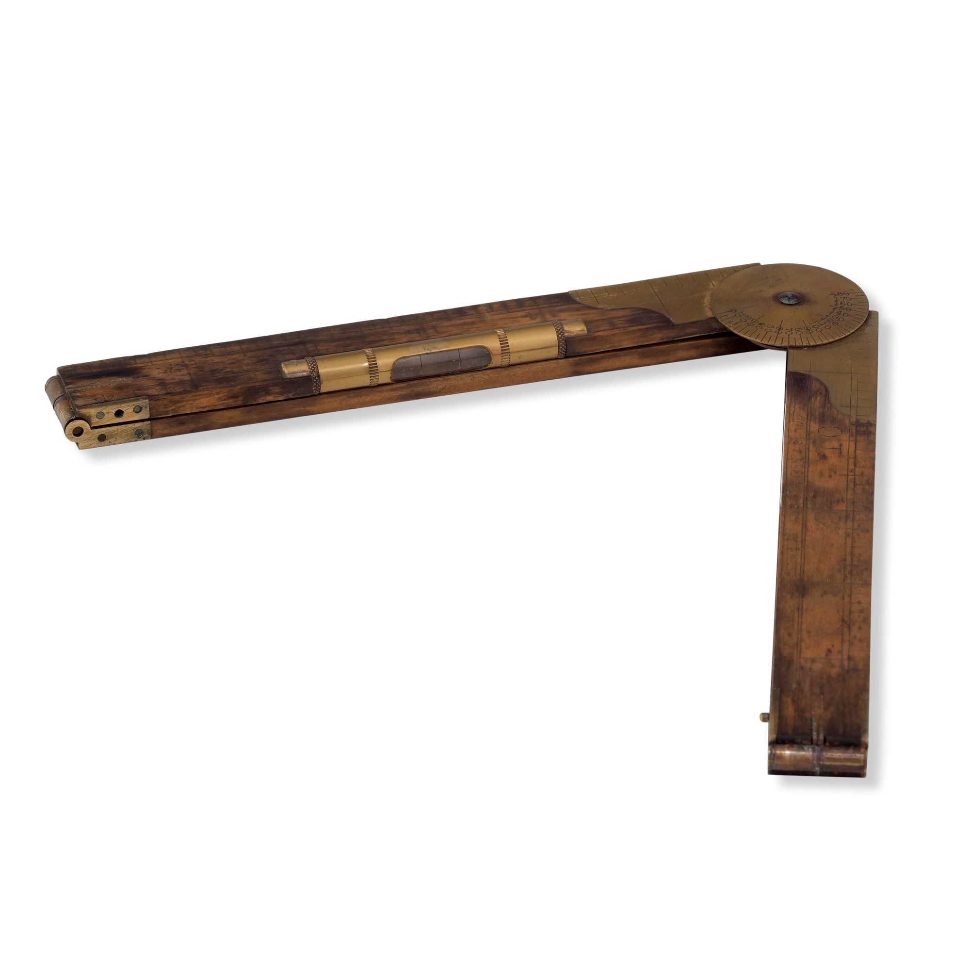 Compasso di proporzione in legno e ottone, cm 61 (aperto)