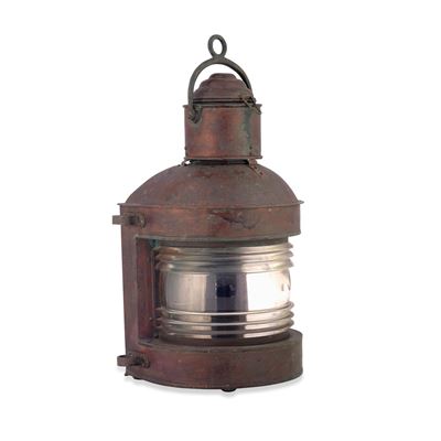 Fanale di bordo in rame, dimensioni 30x30x55 cm