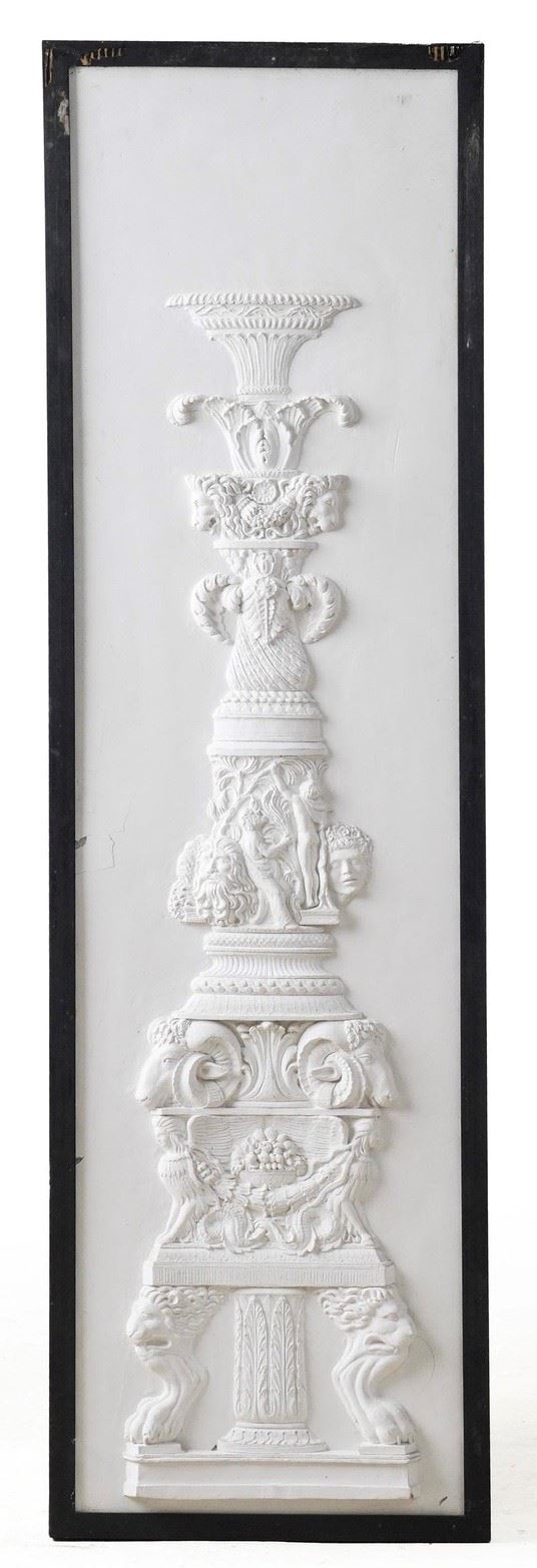 Rilievo in gesso a candelabra