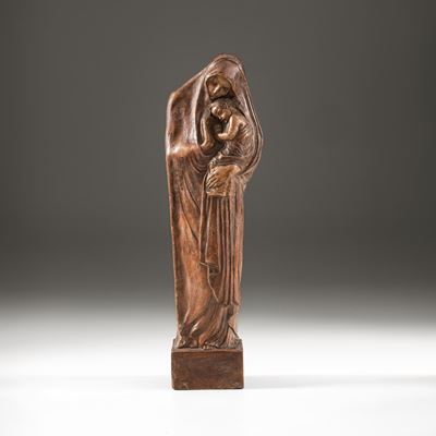 Bistolfi, Madonna con Bambino, Terracotta modellata
