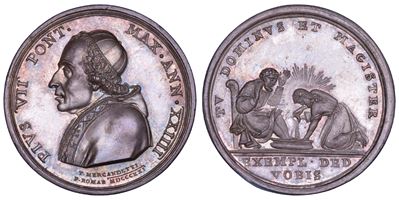Pio VII, Medaglia celebrativa del Giovedì Santo, 1823