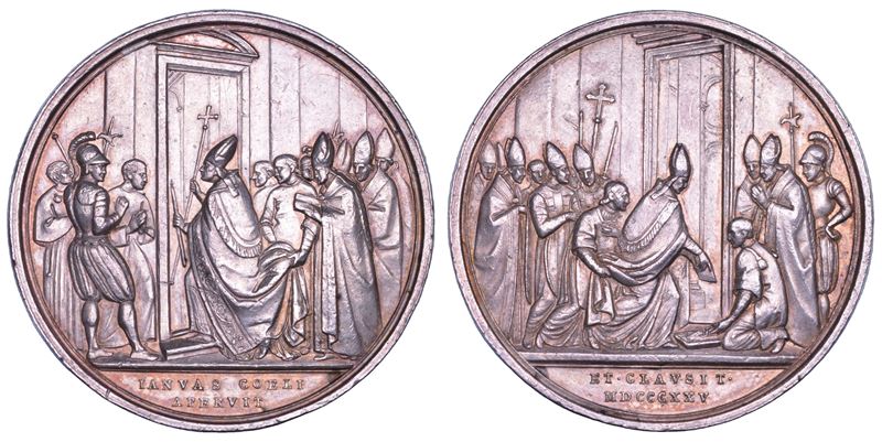 STATO PONTIFICIO. LEONE XII (Annibale Sermattei della Genga), 1823-1829. Medaglia in argento 1825. Anno Santo.  - Auction Numismatics - Cambi Casa d'Aste