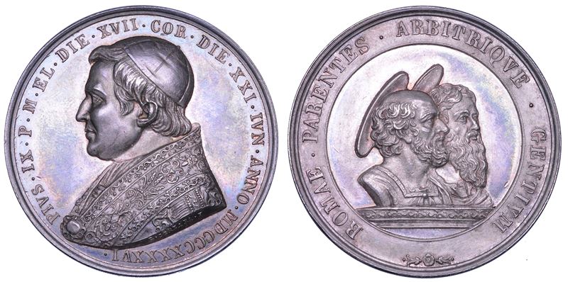 STATO PONTIFICIO. PIO IX (Giovanni Maria Mastai Ferretti), 1846-1878. Medaglia annuale in argento 1846/A. I. Elezione al Pontificato.  - Auction Numismatics - Cambi Casa d'Aste