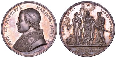 Pio IX, Medaglia in argento 1846, Stato Pontificio