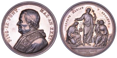 Giuseppe Bianchi, Medaglia in argento commemorativa della proclamazione di San Giuseppe, 1871