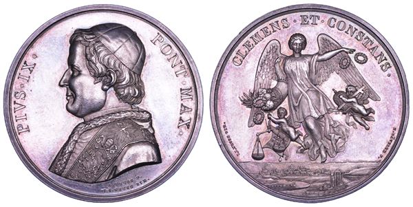 STATO PONTIFICIO. PIO IX (Giovanni Maria Mastai Ferretti), 1846-1878. Medaglia in argento 1846 (A.I). Amnistia.