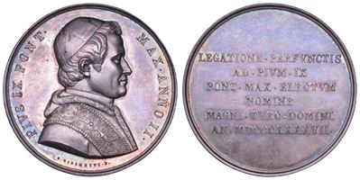 Giuseppe Girometti, Medaglia commemorativa di Pio IX (1847) in argento