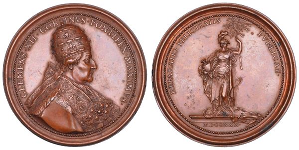 STATO PONTIFICIO. CLEMENTE XII (Lorenzo Corsini), 1730-1740. Medaglia in bronzo 1730 (A. I.). Elezione al Pontificato.