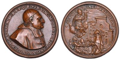 ORSINI VINCENZO MARIA, Medaglia commemorativa per la posa della prima pietra della chiesa di San ...