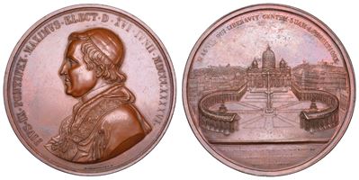 PIO IX, Medaglia in bronzo commemorativa dell'Amnistia del 16 Luglio 1846
