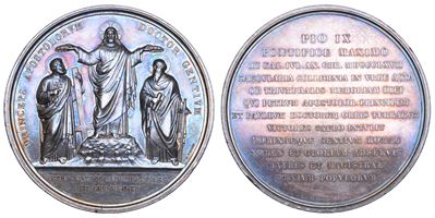 PIO IX (Giovanni Maria Mastai Ferretti), Medaglia in argento, 1867