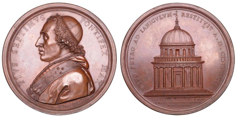 STATO PONTIFICIO. PIO VII (Barnaba Chiaramonti), 1800-1823. Medaglia in bronzo 1807.  - Asta Numismatica - Cambi Casa d'Aste