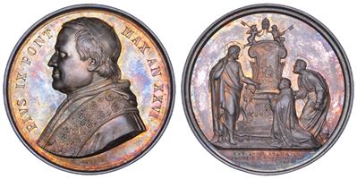 PIO IX (Giovanni Maria Mastai Ferretti), Medaglia annuale in argento XXVI, 1871