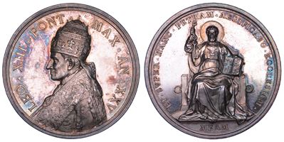 Vincenzo Gioacchino Luigi Pecci, Medaglia annuale in argento del venticinquesimo anniversario di ...