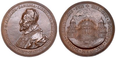 Bernini, Medaglia commemorativa per Clemente IX (Giulio Rospigliosi), 1669, bronzo