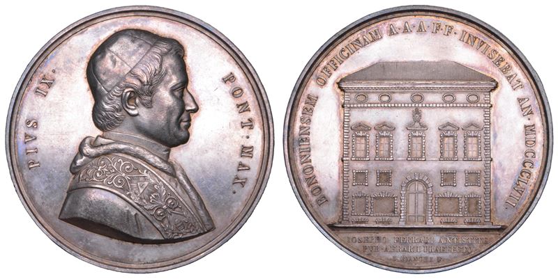 STATO PONTIFICIO. PIO IX (Giovanni Maria Mastai Ferretti), 1846-1878. Medaglia in argento 1857. V...
