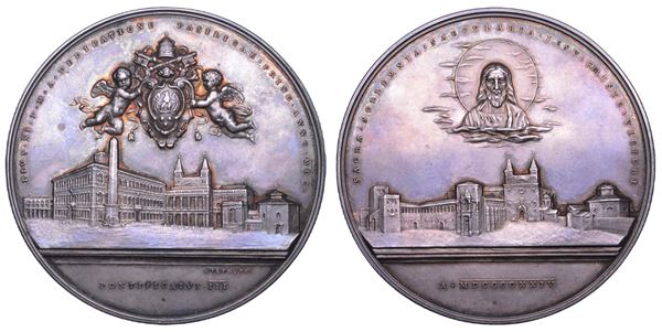 VATICANO. PIO XI (Achille Ratti), 1922-1939. Medaglia in argento 1924.  XVI Centenario della Basilica Lateranense.