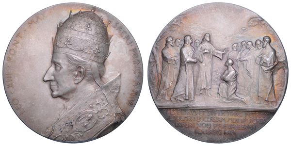 ROMA. LEONE XIII (Vincenzo Gioacchino Luigi Pecci), 1878-1903. Medaglia in argento 1903. Venticinquesimo anniversario di Pontificato.