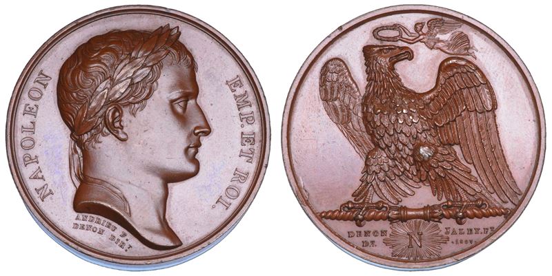 NAPOLEONE I, 1804-1815. Medaglia in bronzo 1807. Vittorie del 1807.  - Asta Numismatica - Cambi Casa d'Aste