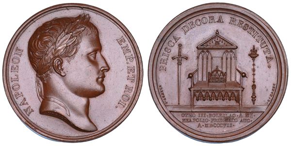 NAPOLEONE I, 1804-1815. Medaglia in bronzo 1807. Erezione del ducato di Varsavia.
