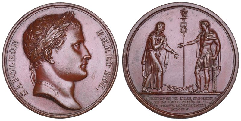 NAPOLEONE I, 1804-1815. Medaglia in bronzo 1805. Entrata a Urchitz 1805.  - Auction Numismatics - Cambi Casa d'Aste