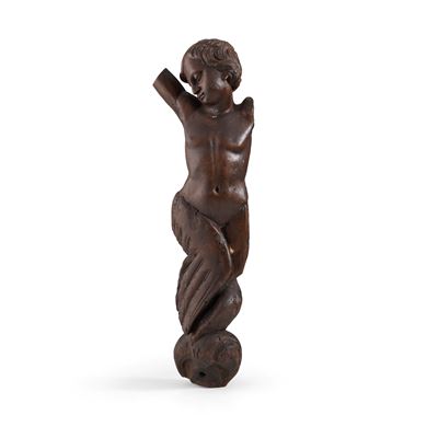 Polena, Putto, legno intagliato, Altezza cm 73